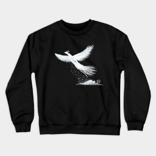 White Phoenix raising from the ashes Crewneck Sweatshirt